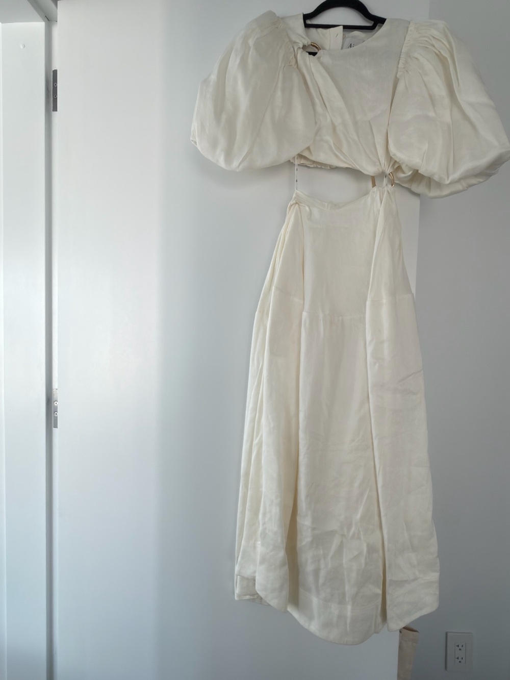 Aje Vanades Ivory Ring-Detail Midi Dress - Picture 3 of 7